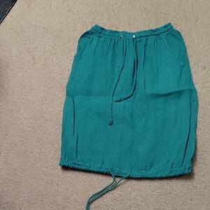 Teal Drawstring Women's Skirt